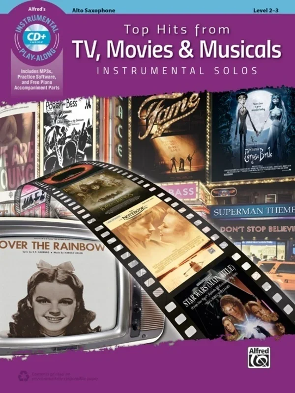 Top Hits From TV Movies And Musicals Alto Sax Softcover Book/CD