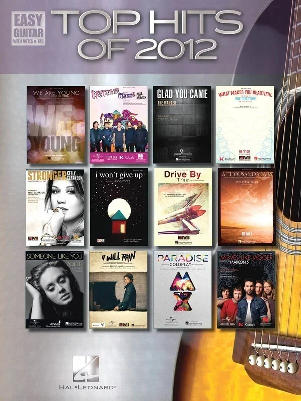 Top Hits Of 2012 Easy Guitar Notes and TAB (Softcover Book)