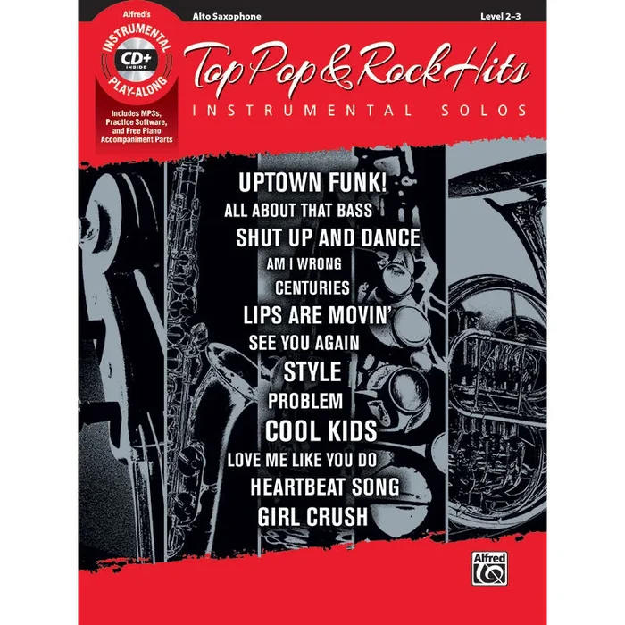 Top Pop & Rock Hits Instrumental Solos Level 2-3 (Alto Sax)