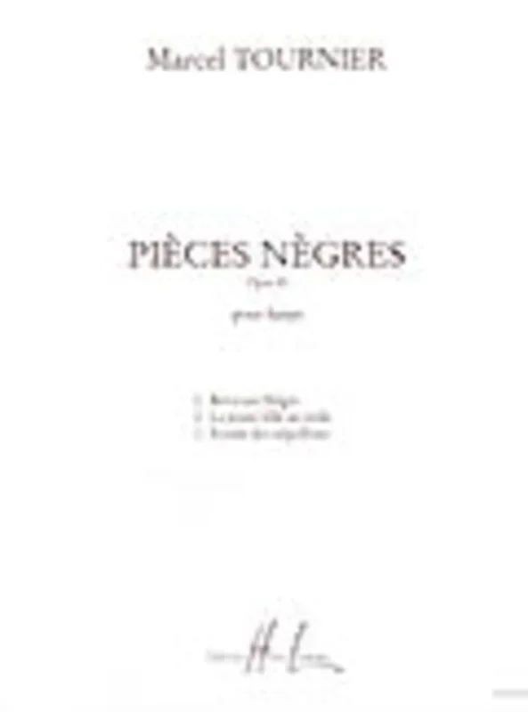 Tournier – 3 Pieces Negres Op 41 Harp (Softcover Book)