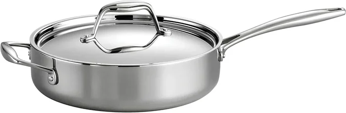 Tramontina Tri-Ply Clad Stainless Steel 3-Quart Saute Pan with Lid