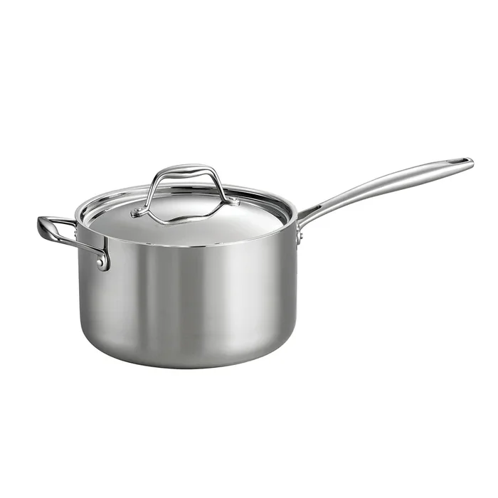Tramontina Tri-Ply Clad Stainless Steel 4-Quart Sauce Pan with Lid