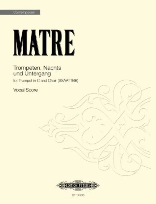 Trompeten Nachts Und Untergang SSAATTBB Vocal Score
