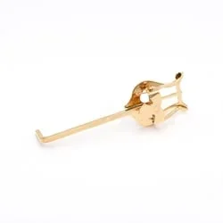 Trophy 4″ Trumpet Lyre, Bent Stem, Gold Lacquer