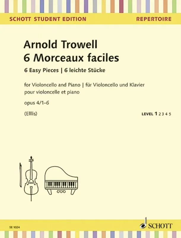 Trowell – 6 Easy Concert Pieces Op 4/1-6 Cello/Piano (Softcover Book)