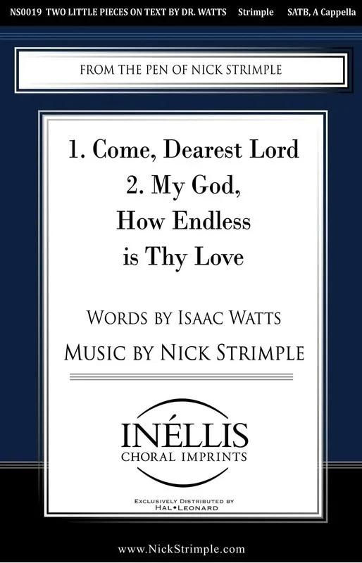 Two Little Pieces On Text By Dr Watts SATB A Cappella (Octavo)