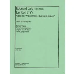 Vainement, ma bien-aimee (Original Key) – Tenor Voice and Piano