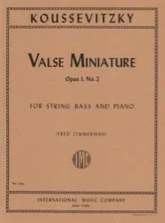 Valse Miniature, Op. 1, No. 2 – String Bass and Piano