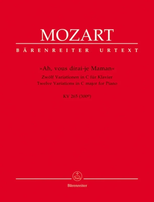Variations On Ah Vous Dirai Junior Ensemble Maman Urtext Book