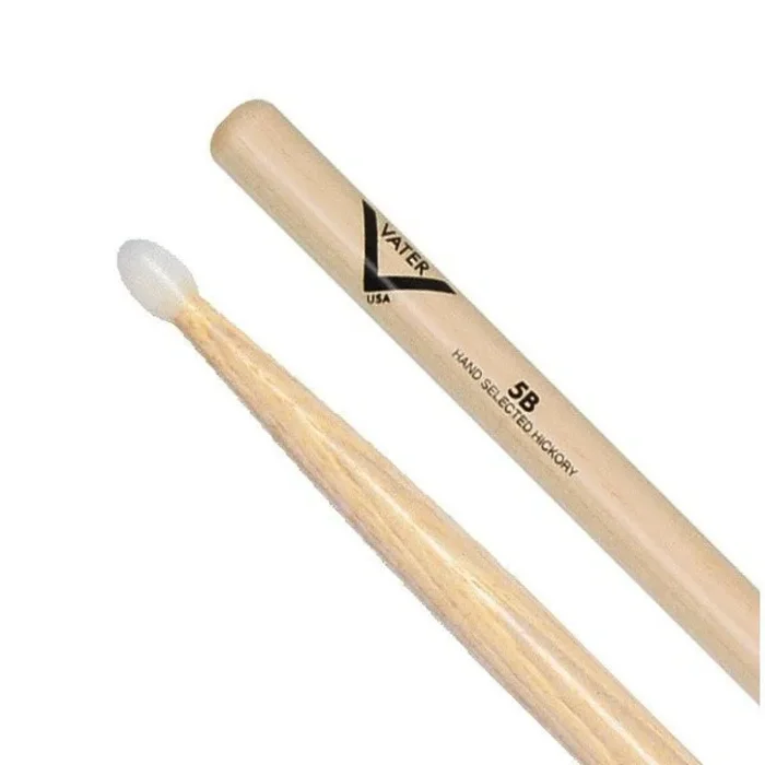 Vater 5B Nylon Tip Hickory Drumsticks