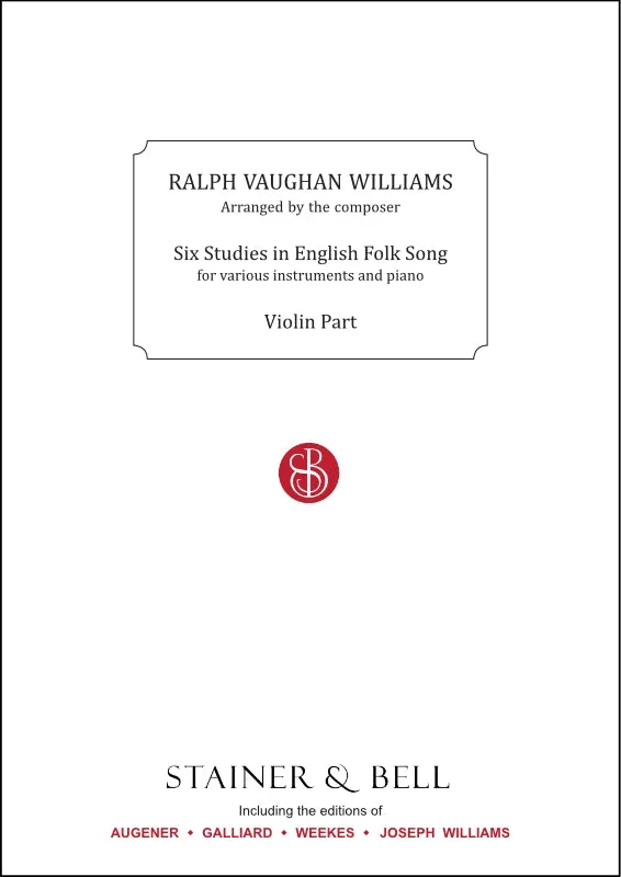 Vaughan Williams: 6 Studies in English Folk Song (arr. for violin)