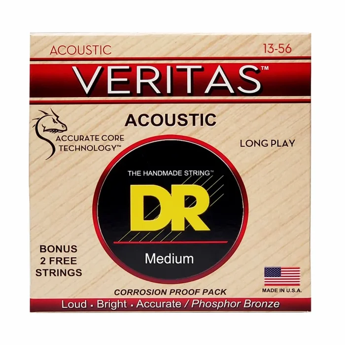 Veritas Coated Core Technology Acoustic Guitar Strings Medium 13-56