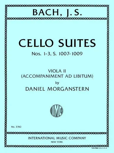Viola Accompaniment for Bach Cello Suites Nos. 1-3, BWV 1007-1009