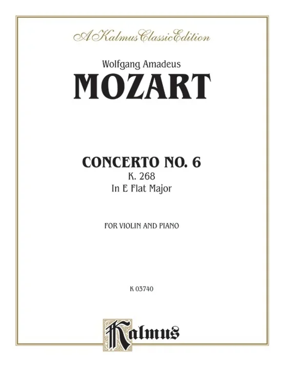 Violin Concerto No 6 K268 Violin