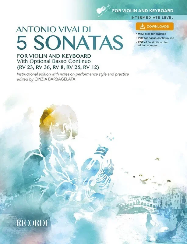 Vivaldi – 5 Sonatas For Violin/Keyboard Book/Online Audio (Softcover Book/Online Audio) Book