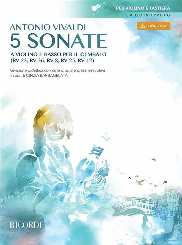 Vivaldi – 5 Sonatas Violin/Keyboard Book/Online Audio (Softcover Book/Online Audio) Book