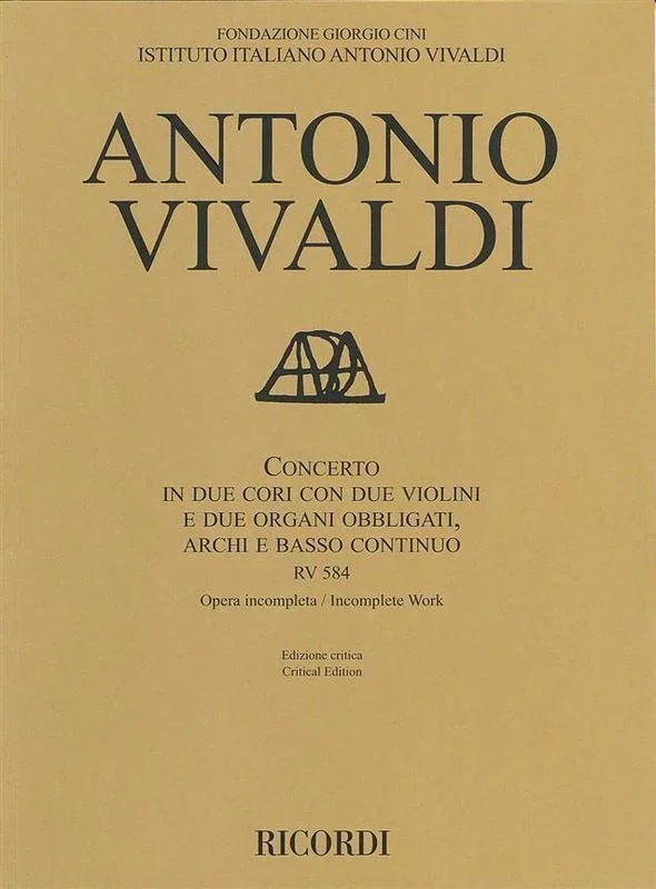 Vivaldi – Concerto Rv 584 Score Book