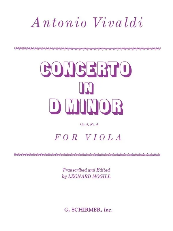 Vivaldi Conc.D Minor Op 3 N.6 Viola