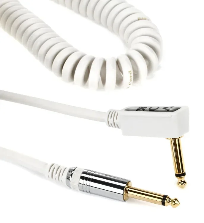 Vox VCC Vintage Coiled Cable, Quality 9m Cable With Mesh Bag, White