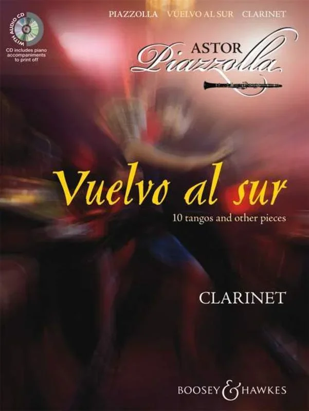 Vuelvo Al Sur 10 Tangos For Clarinet Softcover Book/CD