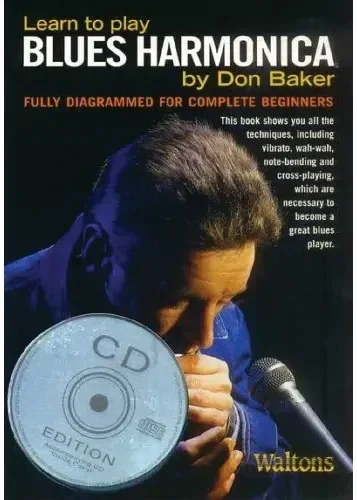 Waltons Learn to Play the Blues Harmonica Book with CD