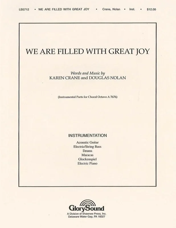We Are Filled With Great Joy Guitar Bs Percussion Ep Book