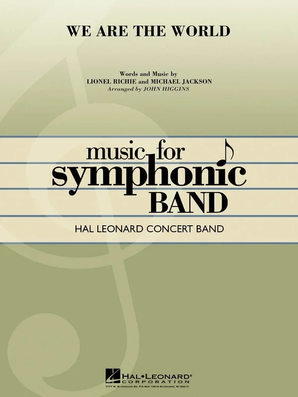 We Are The World Concert Band 4 (Music Score/Parts)