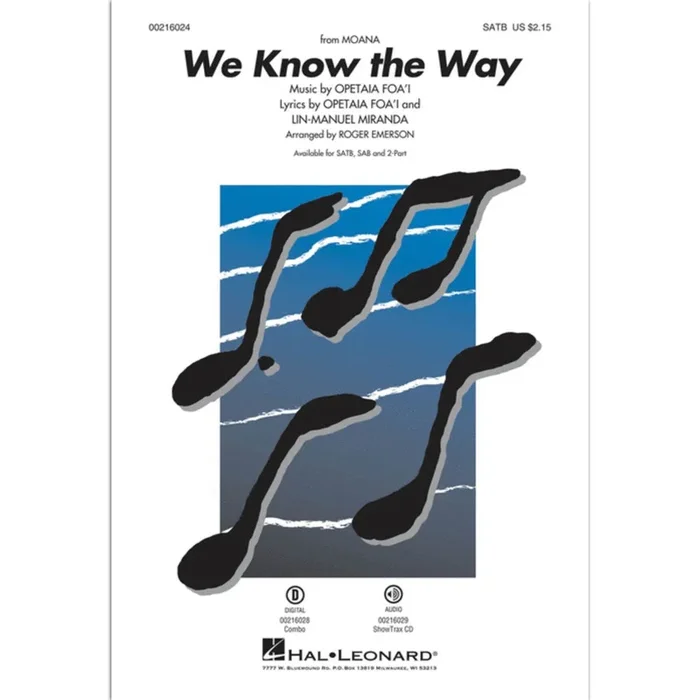 We Know the Way from “Moana ” (SATB)