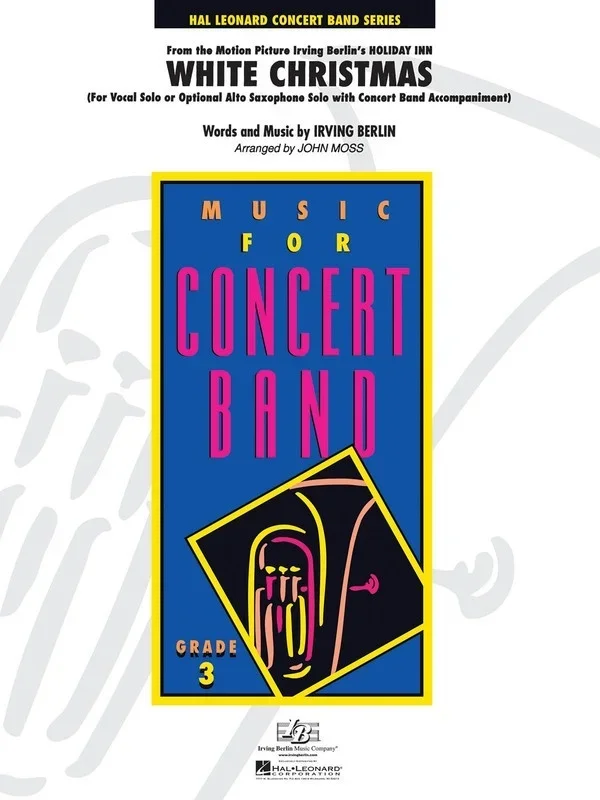 White Christmas Vocal Or Alto Sax Feat Concert Band 3 (Music Score/Parts)
