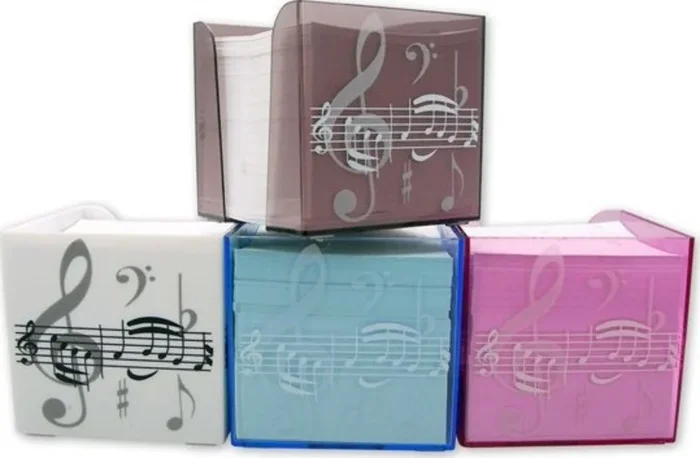 White Treble Clef Memo Note Block