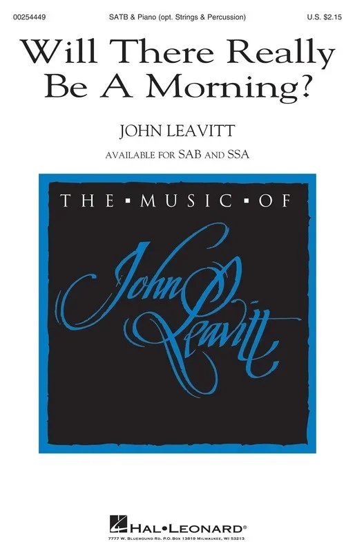 Will There Really Be A Morning? SATB (Octavo)