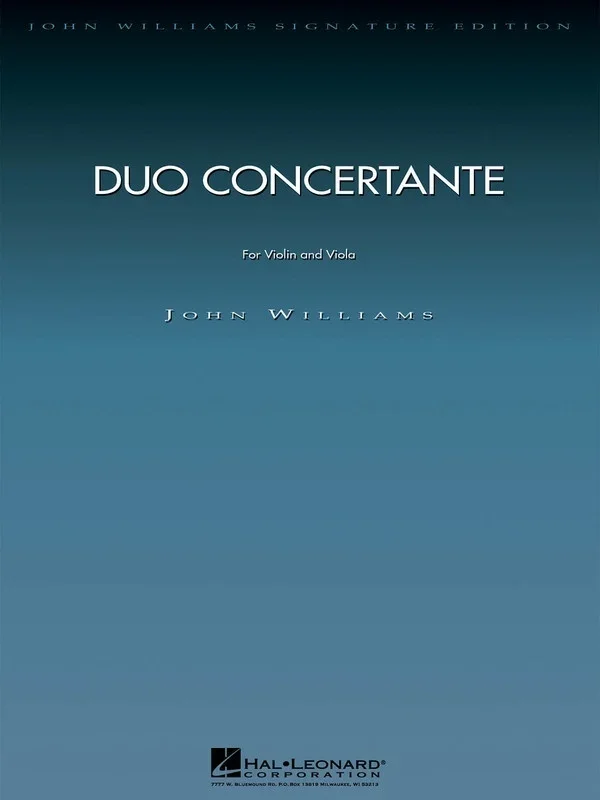 Williams – Duo Concertante For Violin/Viola (Softcover Book)