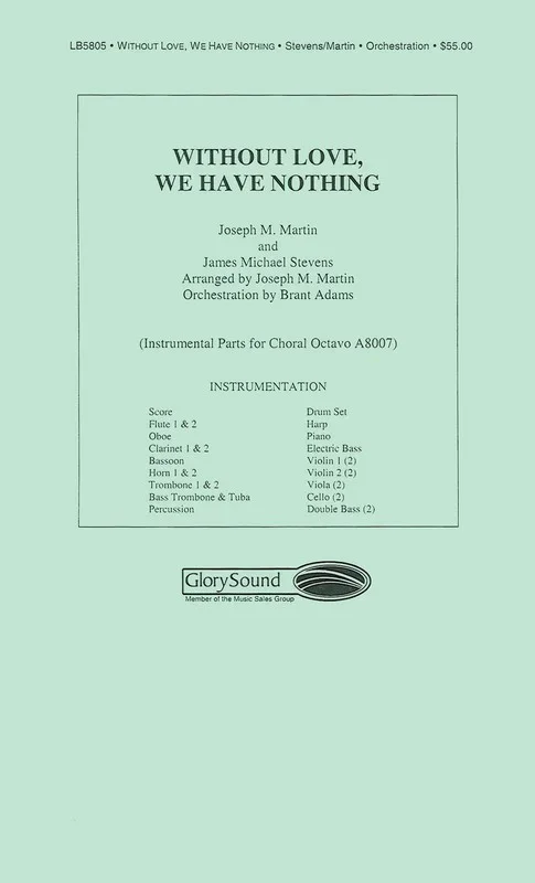 Without Love We Have Nothing Orchestra Book