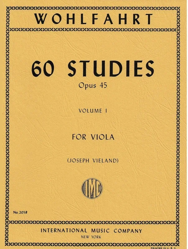 Wohlfahrt: 60 Studies for Viola, Op. 45 – Book 1