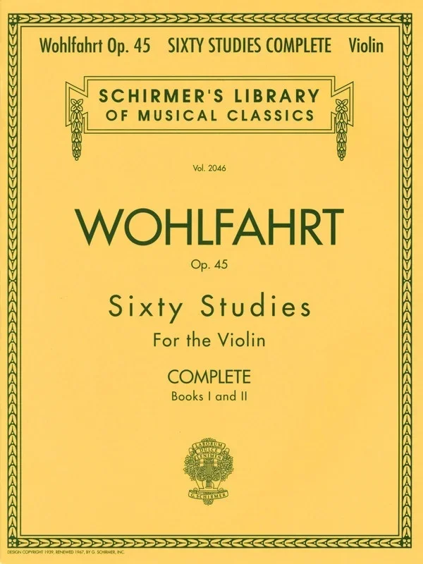 Wohlfahrt – 60 Studies Op 45 Violin Complete Books 1-2 (Softcover Book)