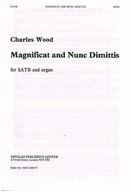 Wood Magnificat/Nunc In Eb SATB