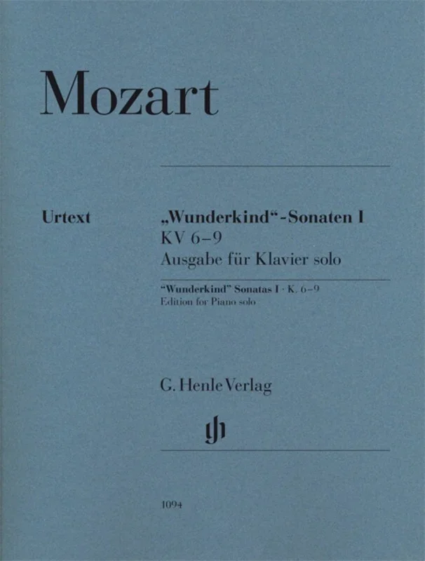 Wunderkind Sonatas Book 1 K 6-9 Urtext (Softcover Book)