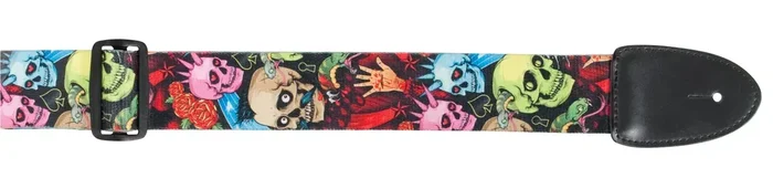 XTR 2 Inch Poly Cotton Guitar Strap – Skull Party