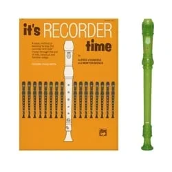 Yamaha 3-pc Green Recorder & It’s Recorder Time Book