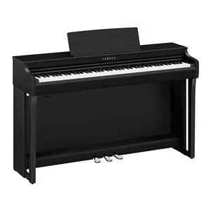 Yamaha Clavinova CLP-825 Grand Expression Modeling Digital Upright Piano with GrandTouch Pedals and Bench – Matte Black