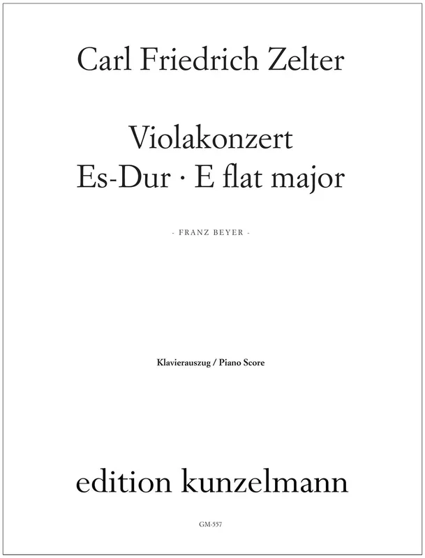Zelter: Viola Concerto in E-flat Major