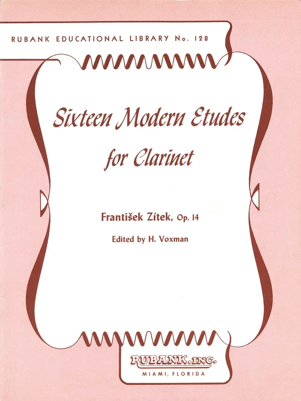 Zítek: 16 Modern Etudes for Clarinet, Op. 14