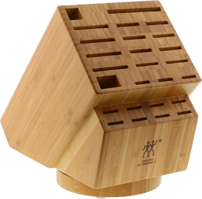 ZWILLING J.A. Henckels 26-Slot Bamboo Swivel Knife Block